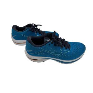 Mizuno Wave Rider 25 Running Shoes Blue White Athletic Sneakers Women's Size 7.5